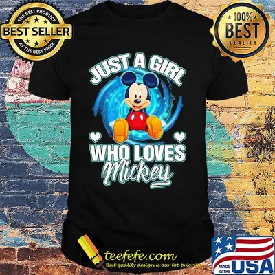 Just a girl who loves mickey heart shirt