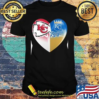 Kansas city chiefs and kansas city royals heart heartbeat shirt