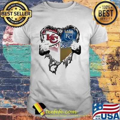 Kansas city chiefs vs kansas city royals heart hands shirt