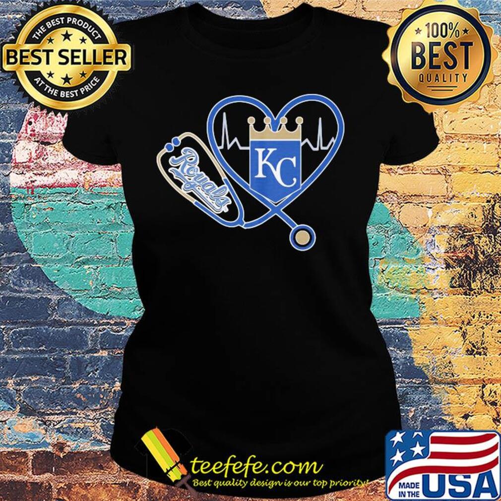Kansas city royals baseball stethoscope heart s Ladies tee Kansas city royals baseball stethoscope heart s Ladies tee