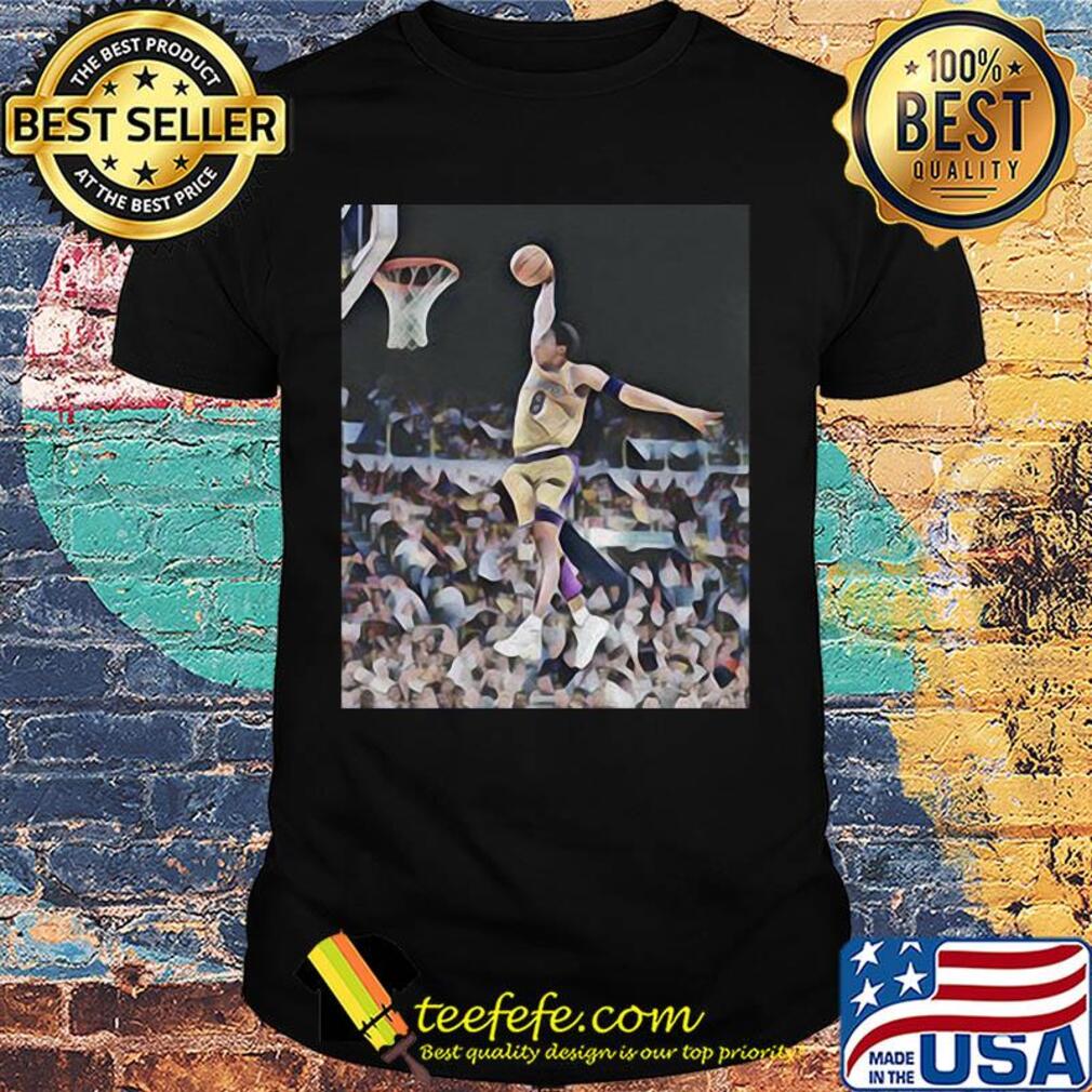 Kobe bryant playing basketball los angeles lakers team shirt