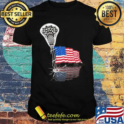 Lacrosse american flag independence day shirt