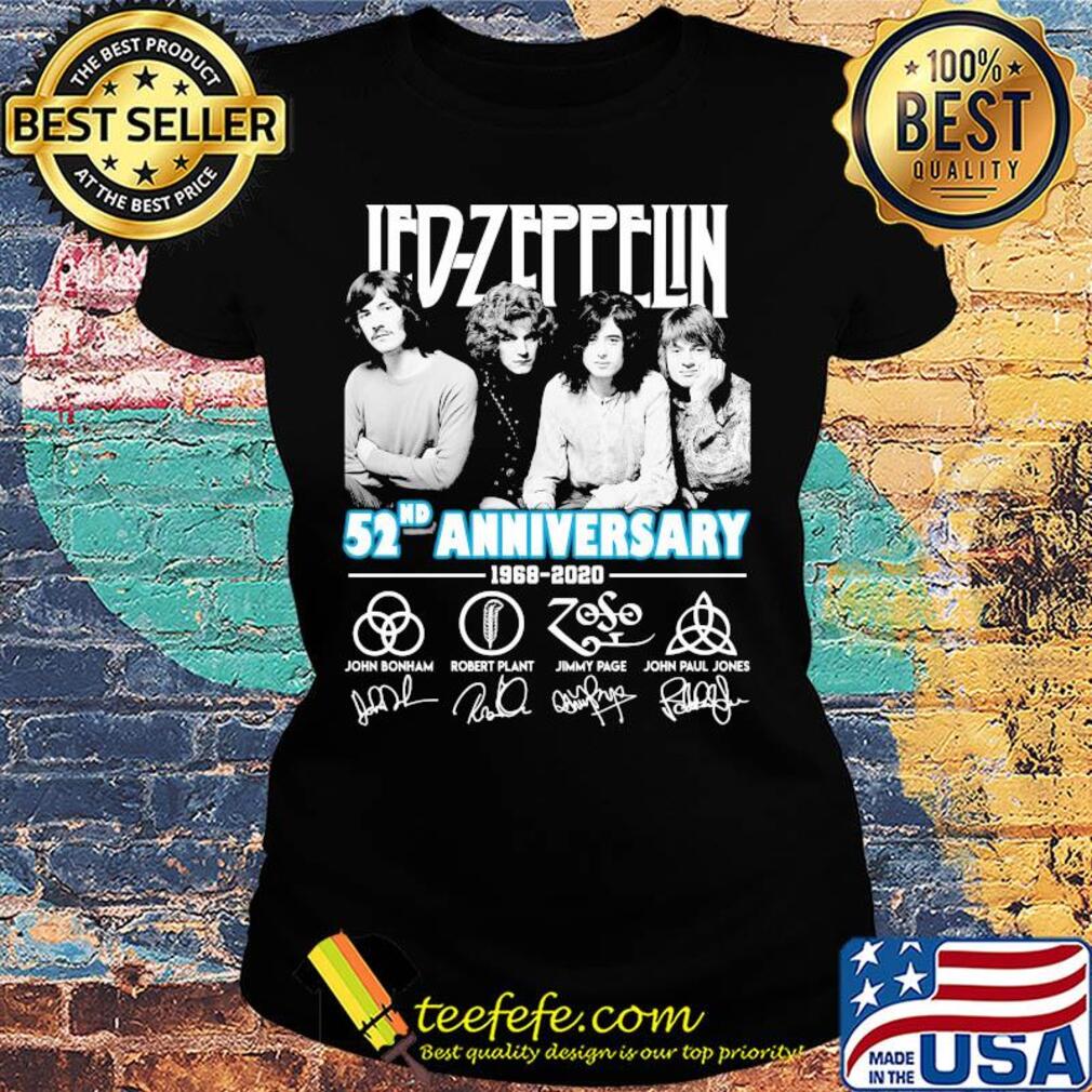 Led-zeppelin 52nd anniversary 1968 2020 signatures s Ladies tee Led-zeppelin 52nd anniversary 1968 2020 signatures s Ladies tee