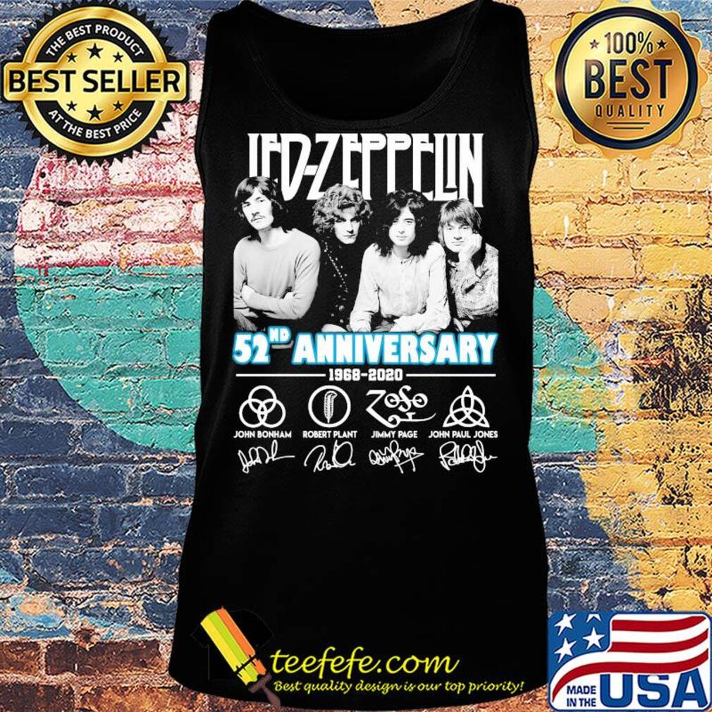 Led-zeppelin 52nd anniversary 1968 2020 signatures s Tank top Led-zeppelin 52nd anniversary 1968 2020 signatures s Tank top