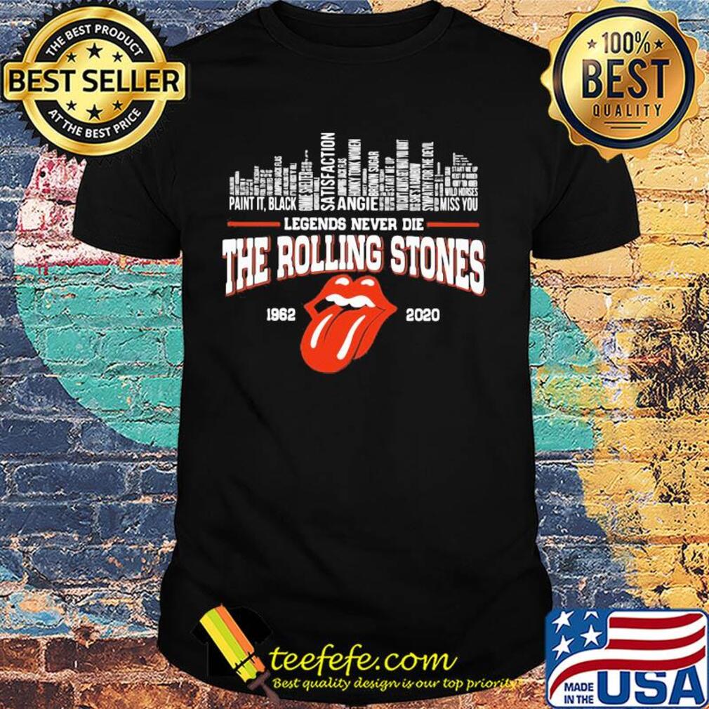 Legends never die the rolling stones 1962 2020 shirt Legends never die the rolling stones 1962 2020 shirt