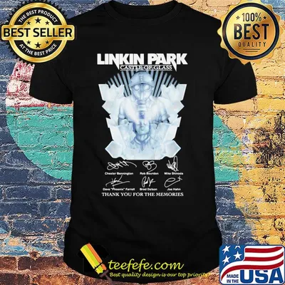 Linkin park castle of glass thank you for the memories signatures shirt