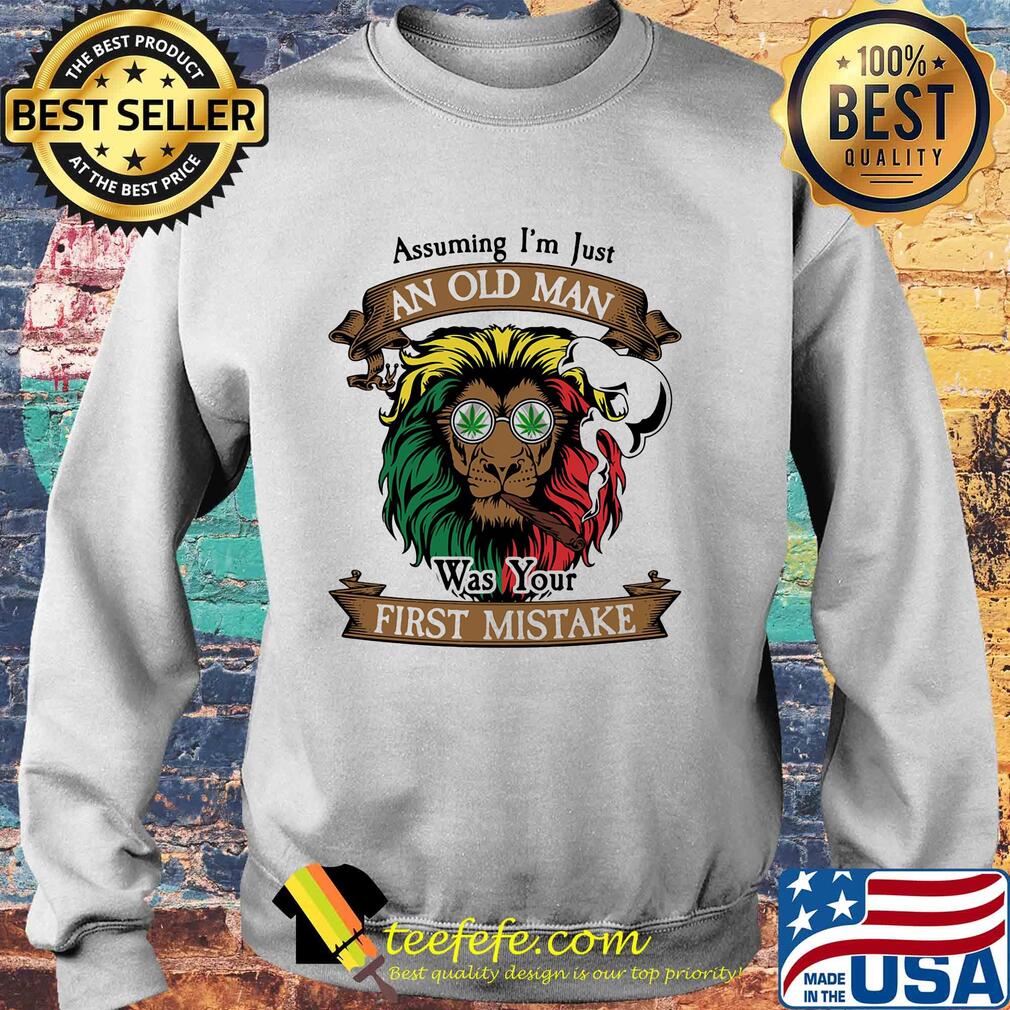 Lion smoking assuming I'm just an old lady was your first mistake vintage s Sweater Lion smoking assuming I'm just an old lady was your first mistake vintage s Sweater