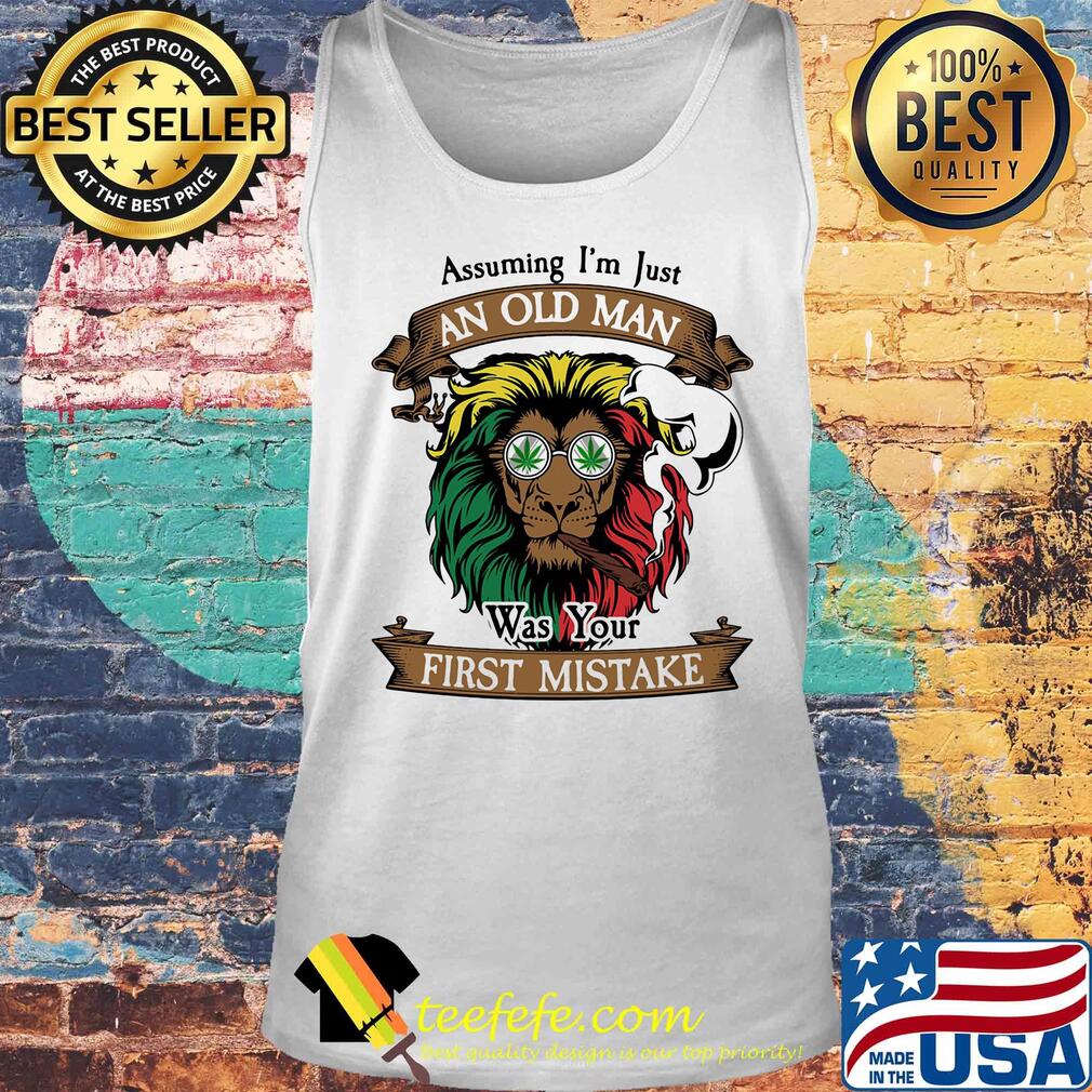 Lion smoking assuming I'm just an old lady was your first mistake vintage s Tank top Lion smoking assuming I'm just an old lady was your first mistake vintage s Tank top