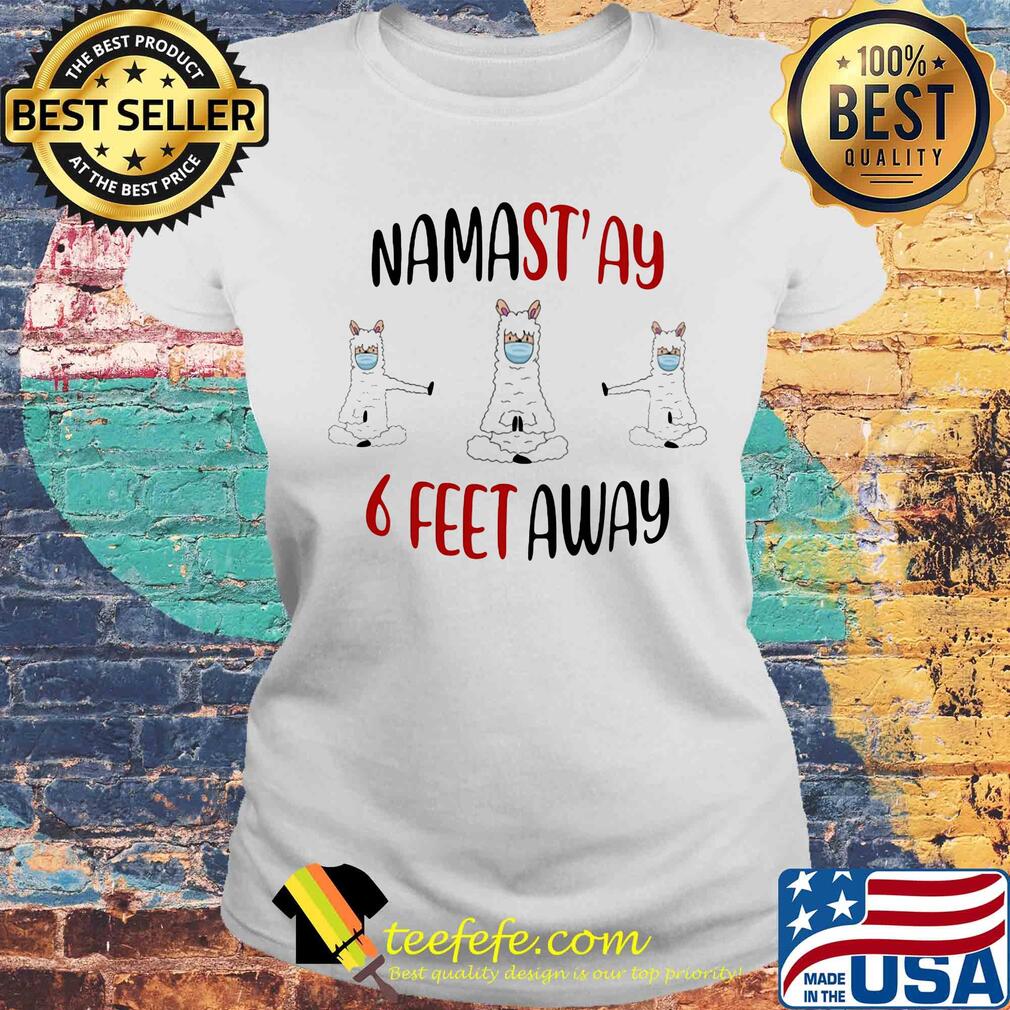 Llama mask namastay 6 feet away covid-19 s Laides tee Llama mask namastay 6 feet away covid-19 s Laides tee
