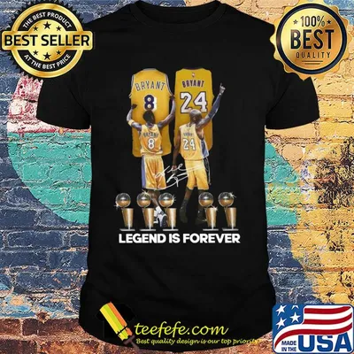 Los angeles 8 lakers bryant 24 signature legend is forever shirt