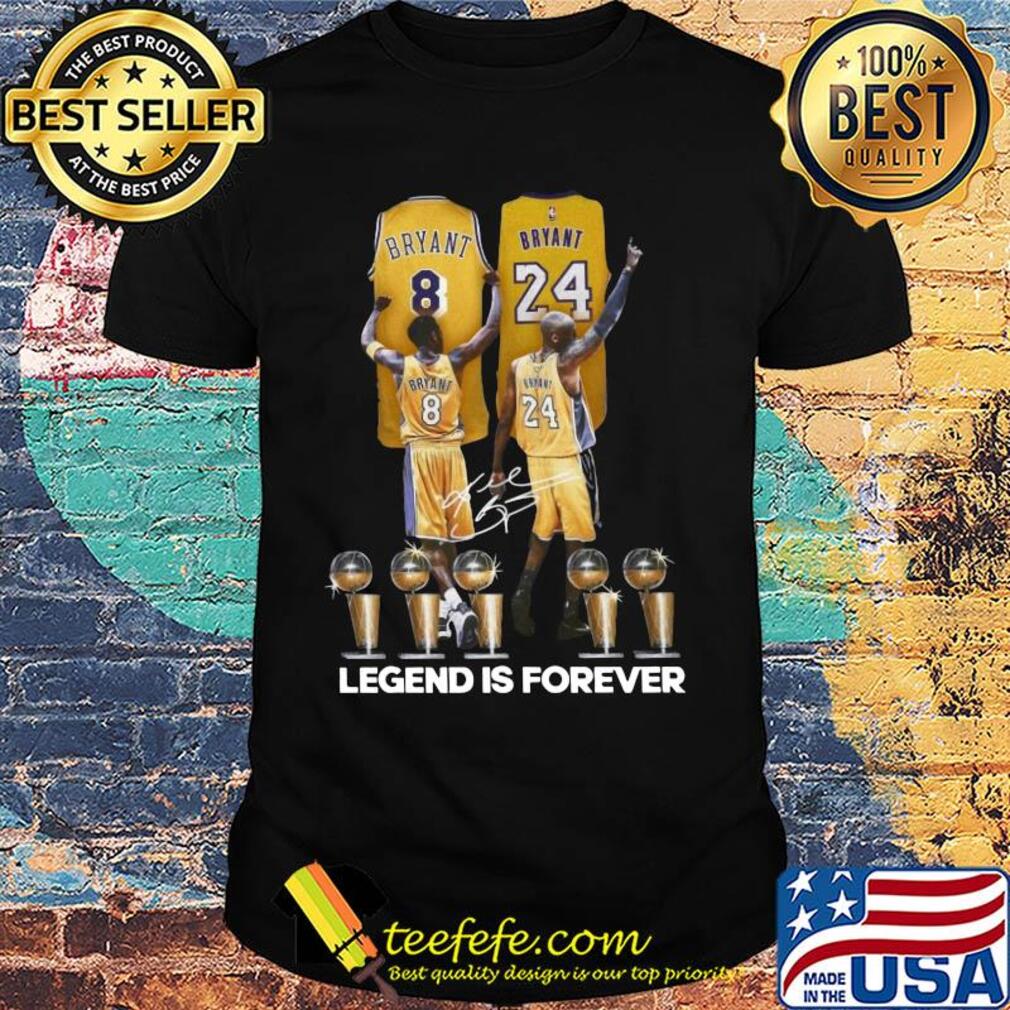 Los angeles 8 lakers bryant 24 signature legend is forever shirt Los angeles 8 lakers bryant 24 signature legend is forever shirt
