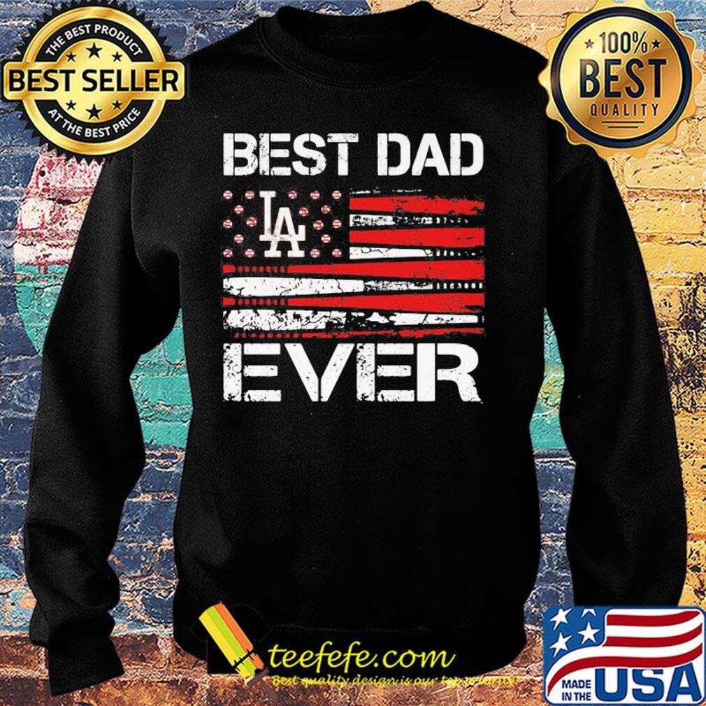 Los angeles dodgers best dad ever american flag happy father's day s Sweater Los angeles dodgers best dad ever american flag happy father's day s Sweater