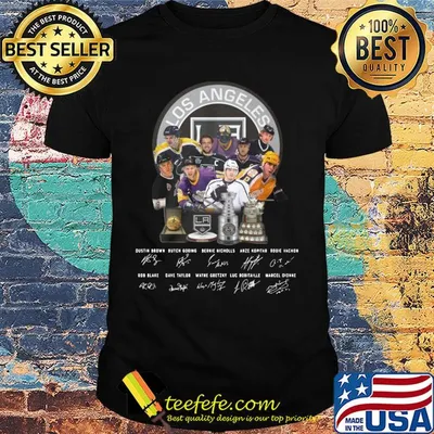 Los angeles kings hockey team players signatures shirt