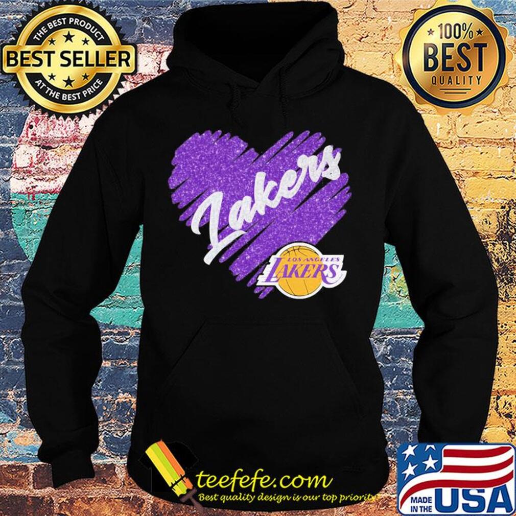 Los Angeles Lakers heart s Hoodie Los Angeles Lakers heart s Hoodie