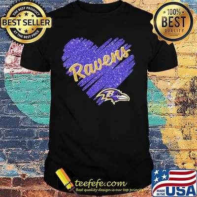 Love baltimore ravens football team heart diamond shirt