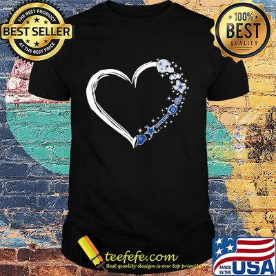Love Dallas Cowboys football team heart shirt
