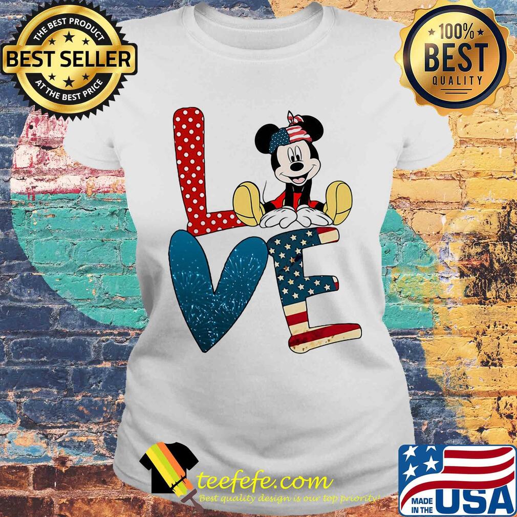 Love mickey mouse american flag firework independence day s Laides tee Love mickey mouse american flag firework independence day s Laides tee