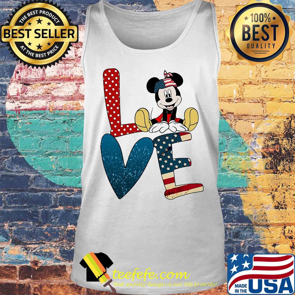 Love mickey mouse american flag firework independence day s Tank top Love mickey mouse american flag firework independence day s Tank top