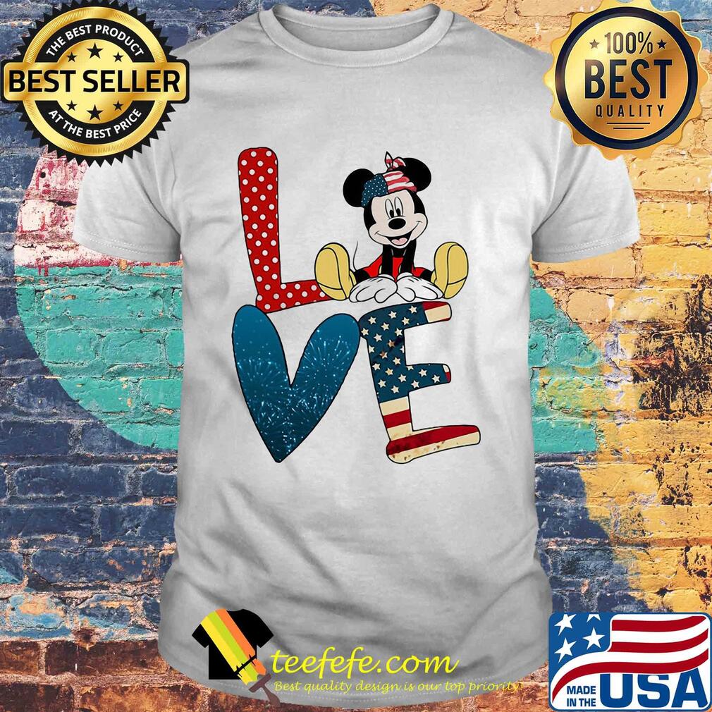 Love mickey mouse american flag firework independence day shirt Love mickey mouse american flag firework independence day shirt