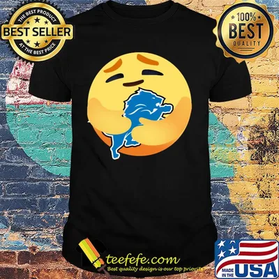 Love the detroit lions love hug facebook care emoji nfl shirt