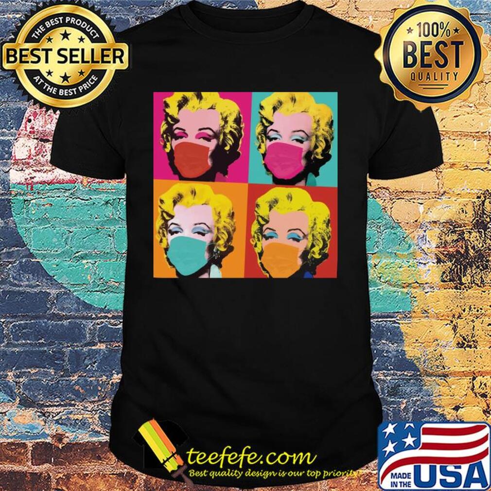 Marilyn monroe inspired mask bella muscle art shirt