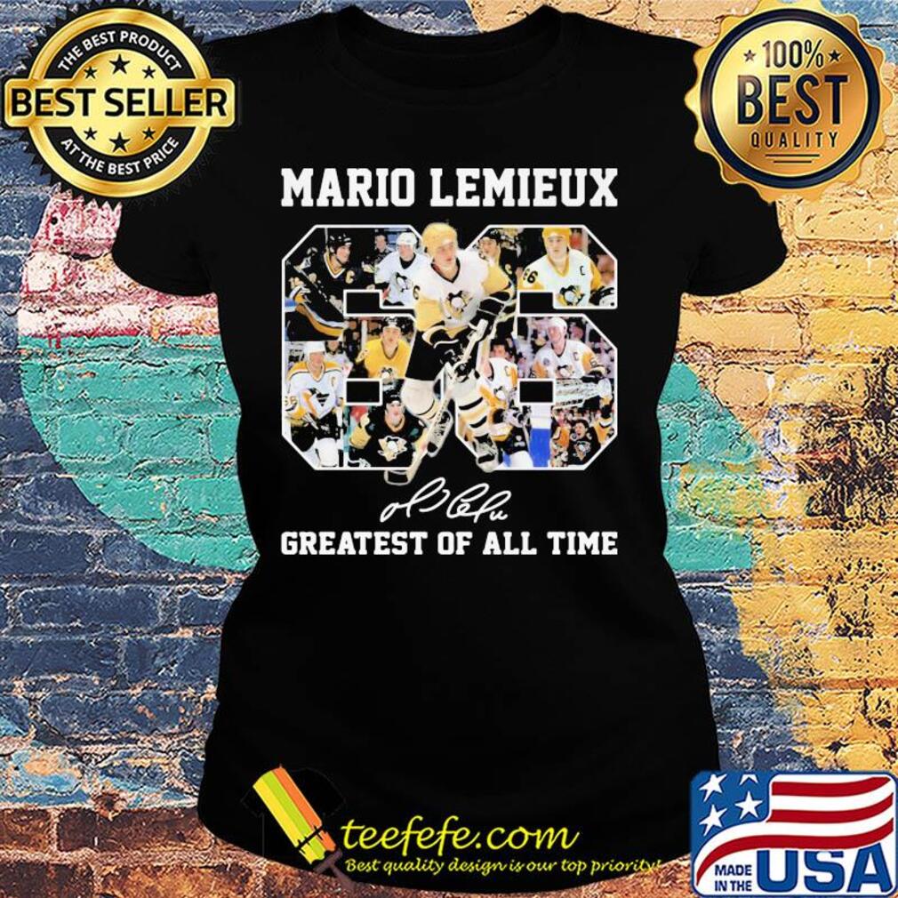 Mario Lemieux 66 greatest of all time signature s Ladies tee Mario Lemieux 66 greatest of all time signature s Ladies tee