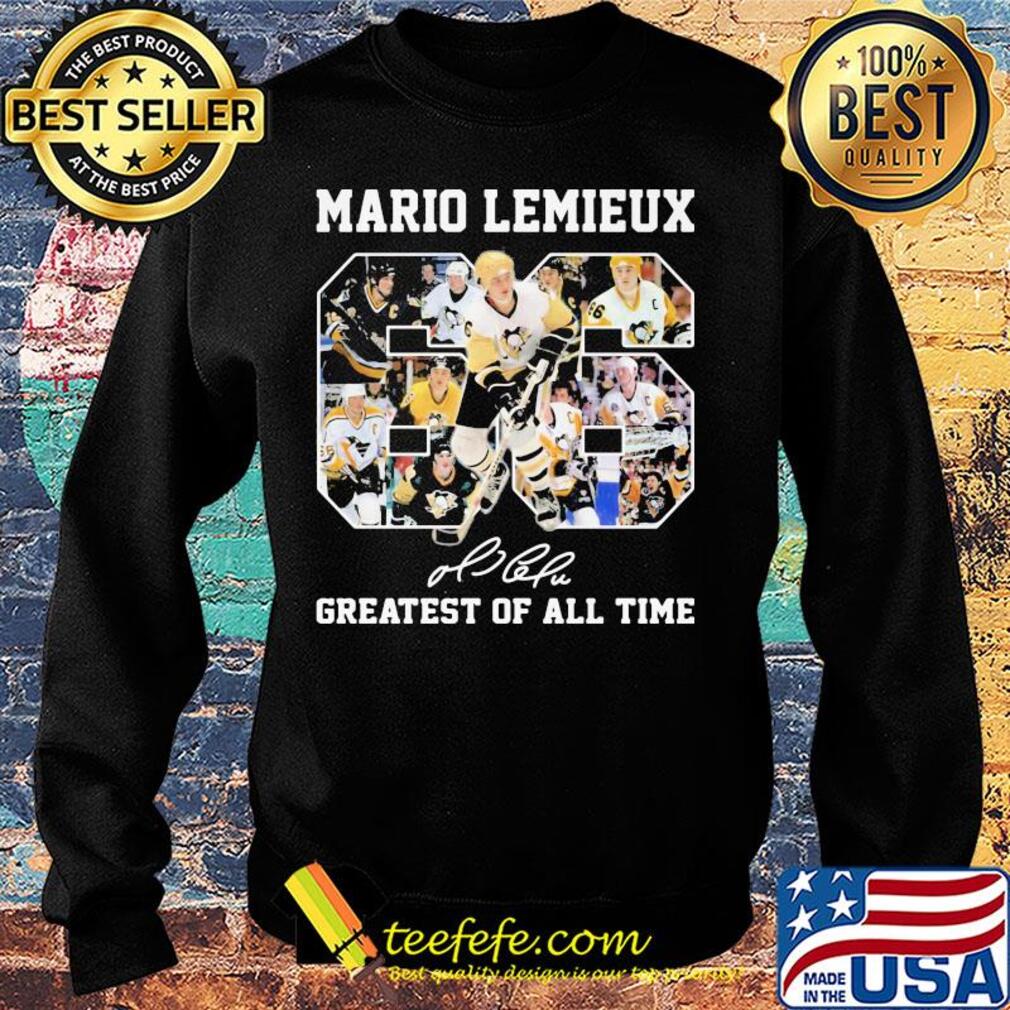 Mario Lemieux 66 greatest of all time signature s Sweater Mario Lemieux 66 greatest of all time signature s Sweater