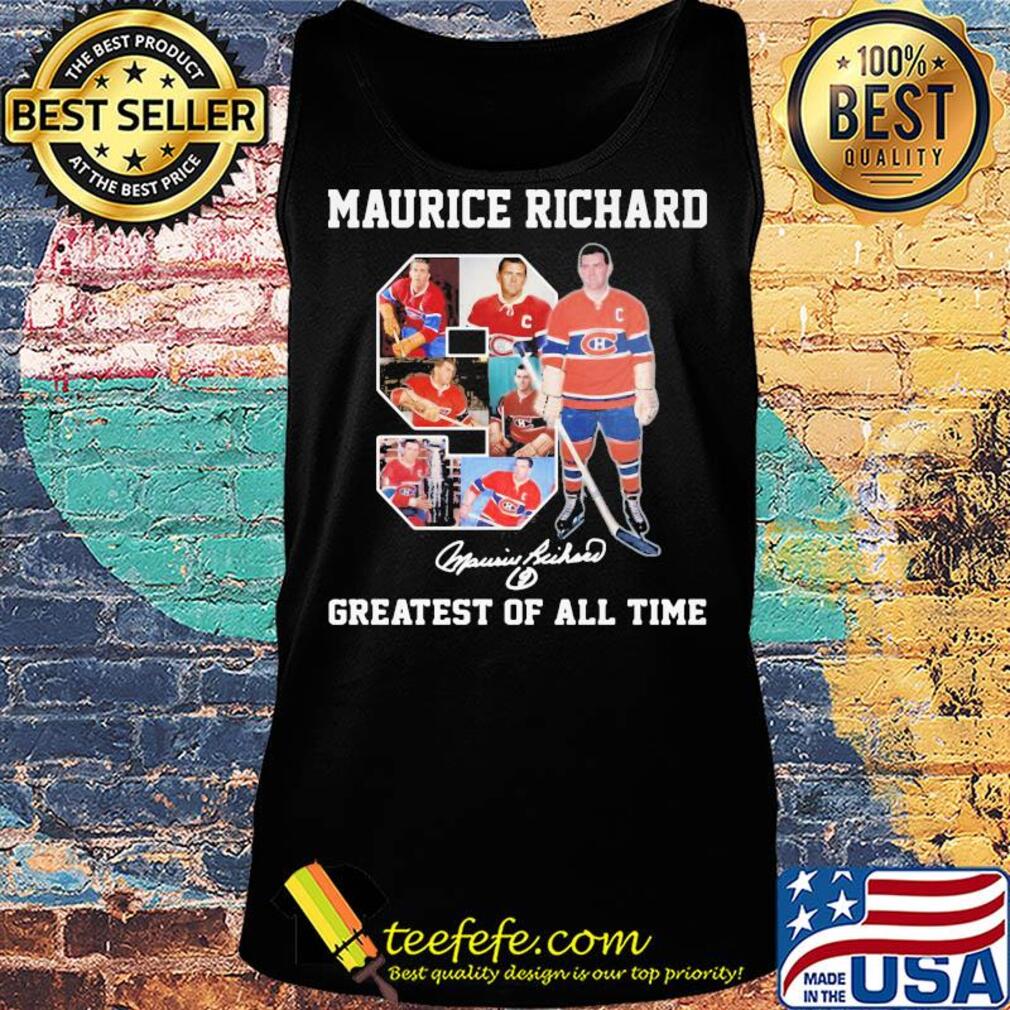 Maurice Richard 9 greatest of all time signature s Tank top Maurice Richard 9 greatest of all time signature s Tank top