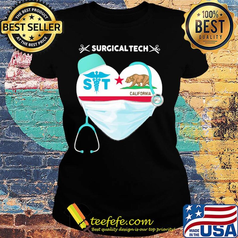 Medical Assistant Surgical Tech heart California Bear nurse mask s Ladies tee Medical Assistant Surgical Tech heart California Bear nurse mask s Ladies tee