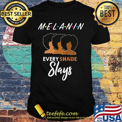 Melanin friends every shade slays black girl shirt