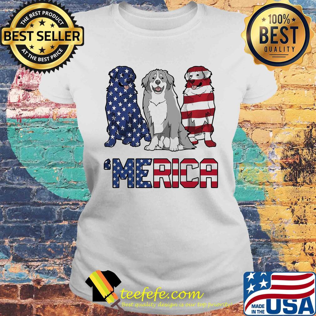 Merica Bernese Mountain Dog American flag veteran Independence Day s Laides tee Merica Bernese Mountain Dog American flag veteran Independence Day s Laides tee