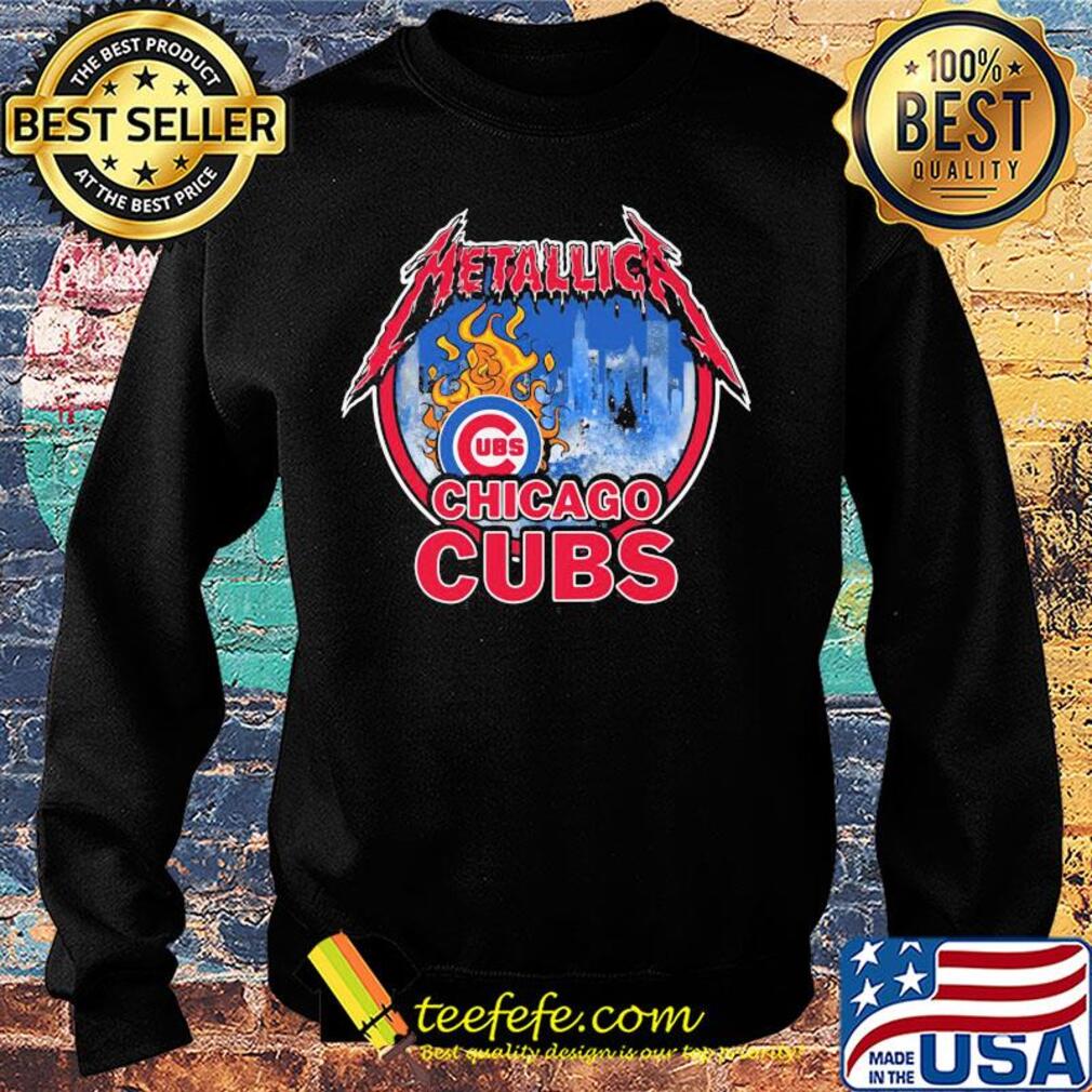 Metallica chicago cubs logo fire s Sweater Metallica chicago cubs logo fire s Sweater