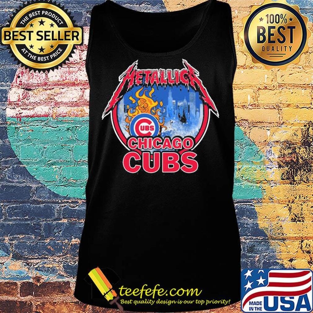 Metallica chicago cubs logo fire s Tank top Metallica chicago cubs logo fire s Tank top