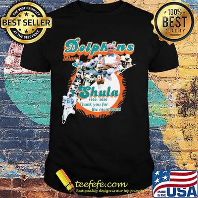 Miami dolphins shula 1930 2020 thank you for the memories signature shirt
