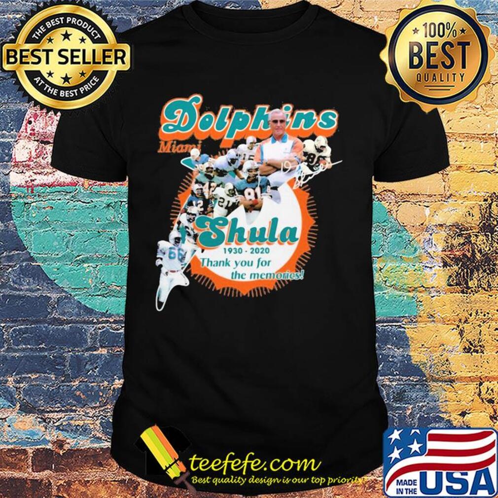 Miami dolphins shula 1930 2020 thank you for the memories signature shirt