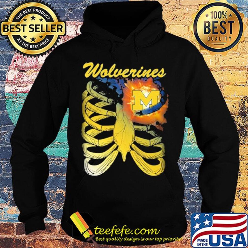Michigan Wolverines Bone heart s Hoodie Michigan Wolverines Bone heart s Hoodie