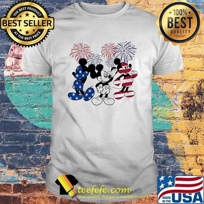 Mickey mouse american flag firework independence day shirt