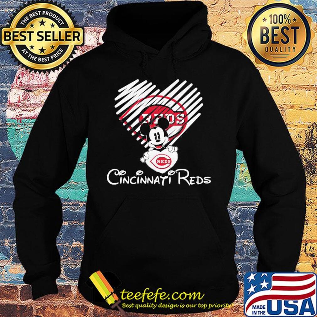 Mickey mouse hug heart cincinnati reds logo s Hoodie Mickey mouse hug heart cincinnati reds logo s Hoodie