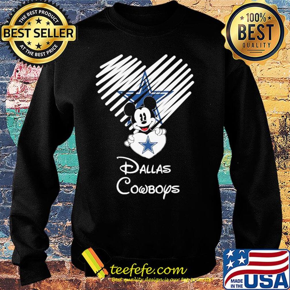 Mickey mouse hug heart dallas cowboys logo s Sweater Mickey mouse hug heart dallas cowboys logo s Sweater