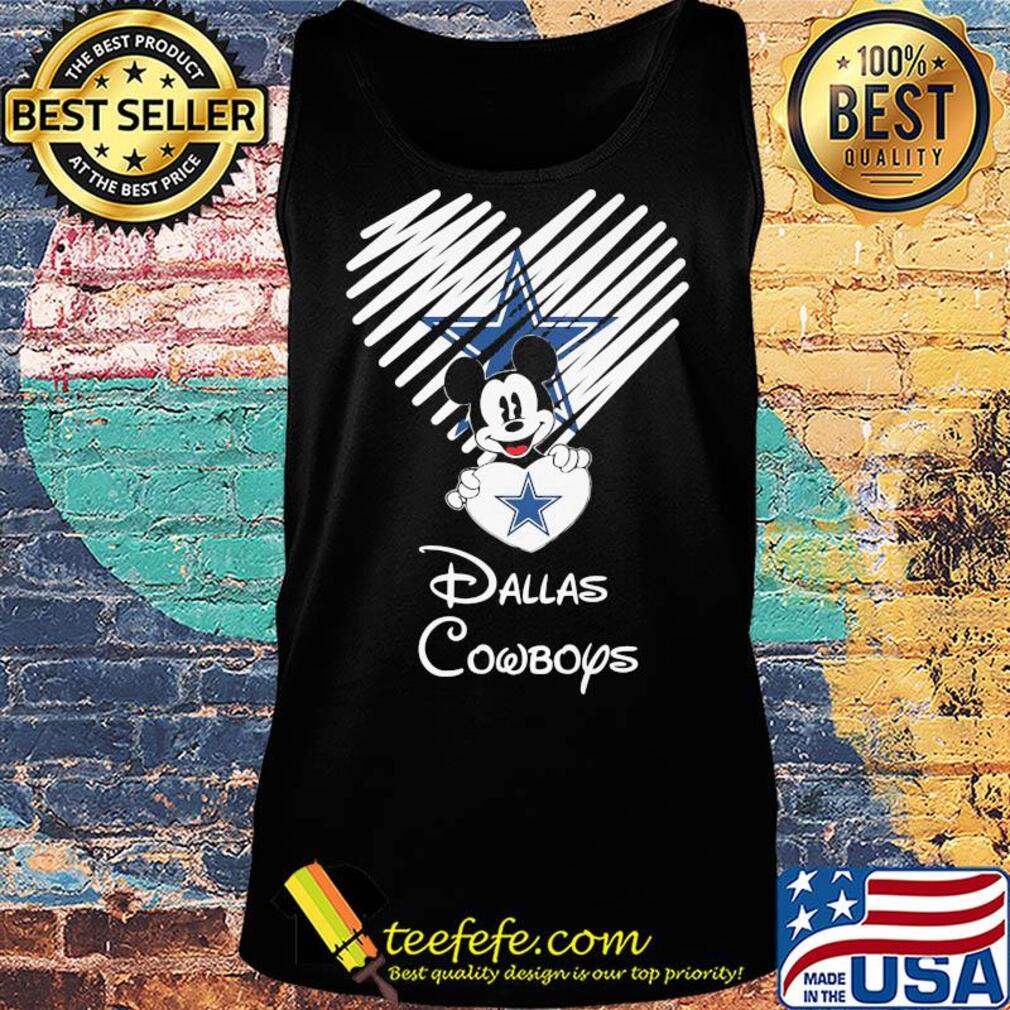 Mickey mouse hug heart dallas cowboys logo s Tank top Mickey mouse hug heart dallas cowboys logo s Tank top