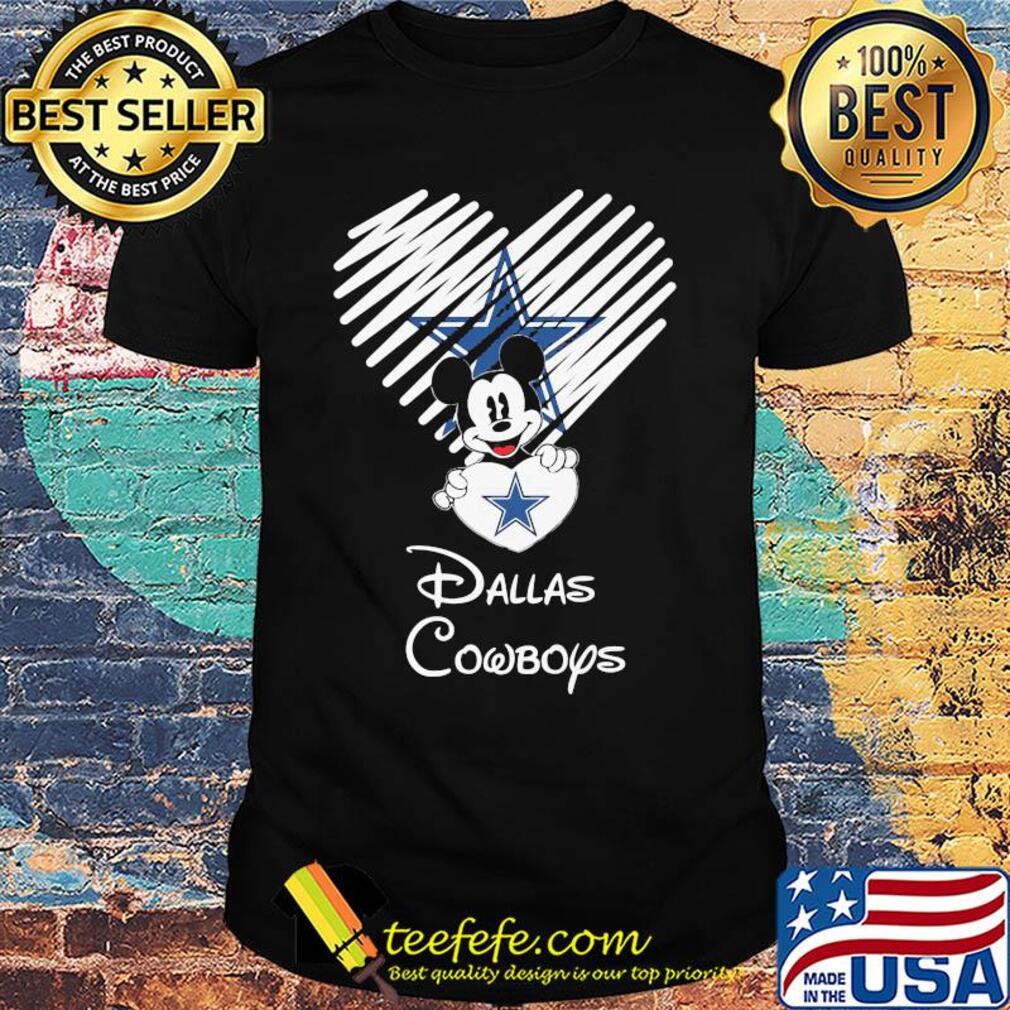 Mickey mouse hug heart dallas cowboys logo shirt Mickey mouse hug heart dallas cowboys logo shirt