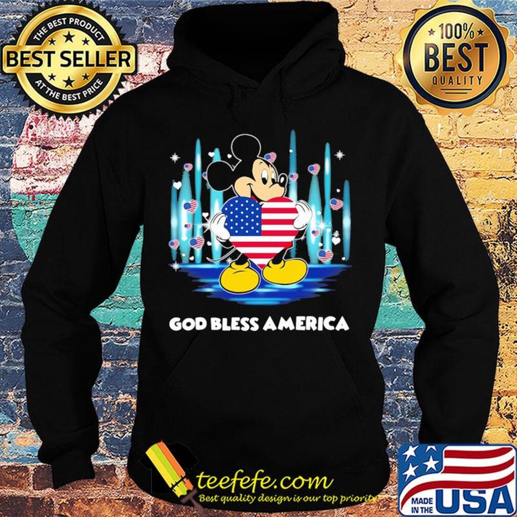 Mickey mouse hug heart god bless america flag independence day s Hoodie Mickey mouse hug heart god bless america flag independence day s Hoodie