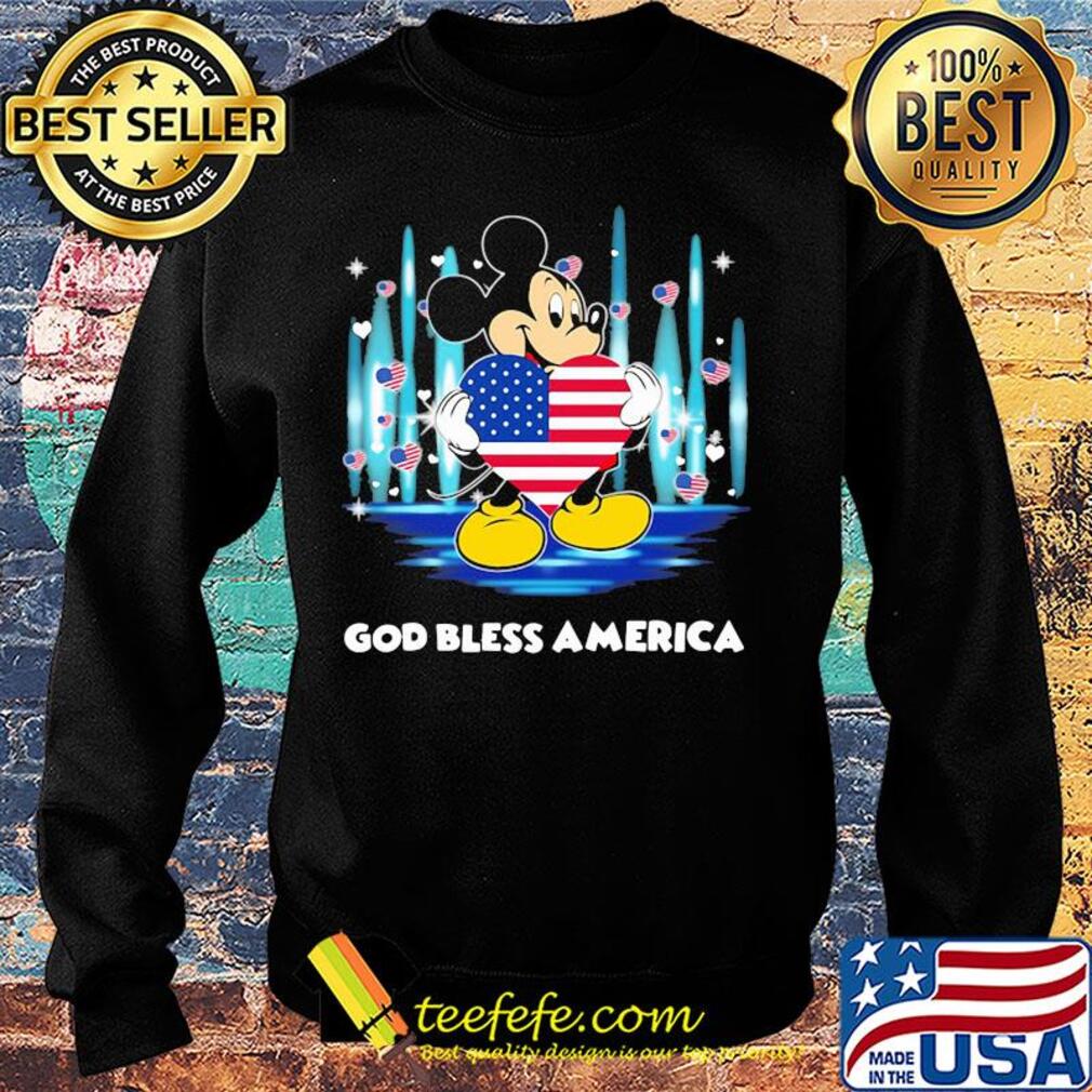 Mickey mouse hug heart god bless america flag independence day s Sweater Mickey mouse hug heart god bless america flag independence day s Sweater
