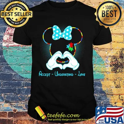 Minnie mouse autism awareness accept understand love shirt
