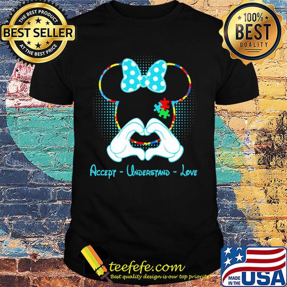 Minnie mouse autism awareness accept understand love shirt