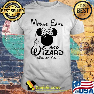 Minnie mouse ears and wizard kind of girl shirt