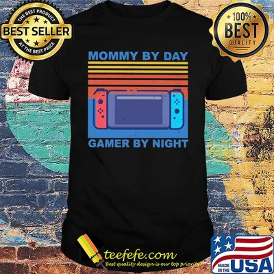 Mommy by day gamer by night vintage shirt