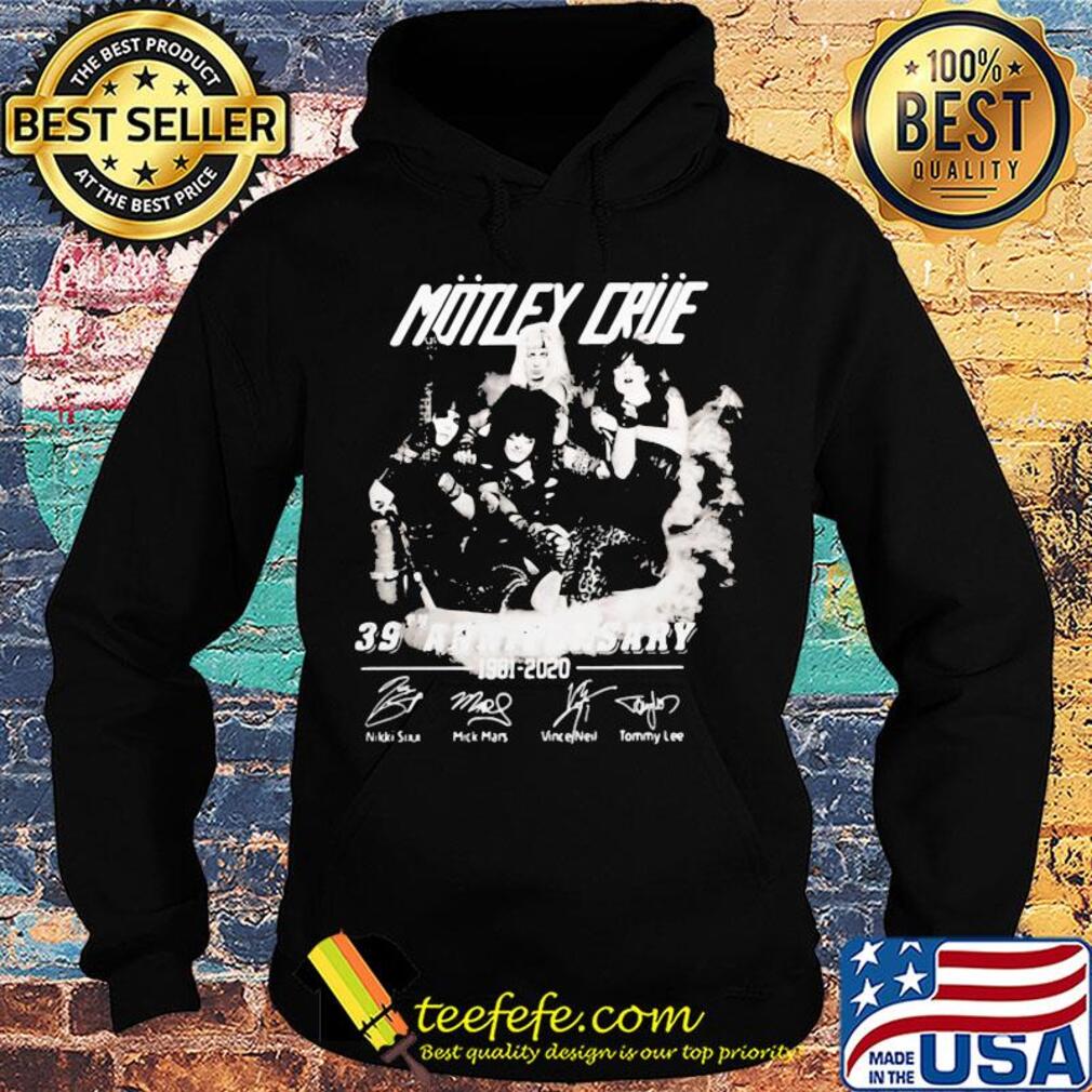 Motley Crue band 39th anniversary 1981 2020 signatures s Hoodie Motley Crue band 39th anniversary 1981 2020 signatures s Hoodie