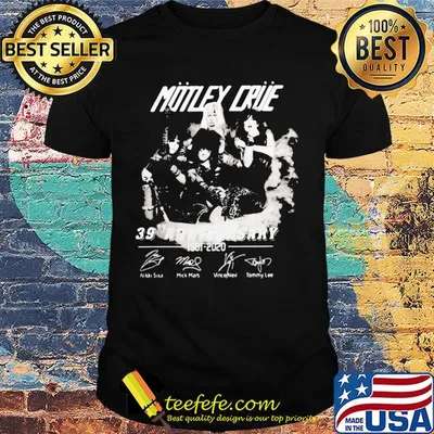 Motley Crue band 39th anniversary 1981 2020 signatures shirt