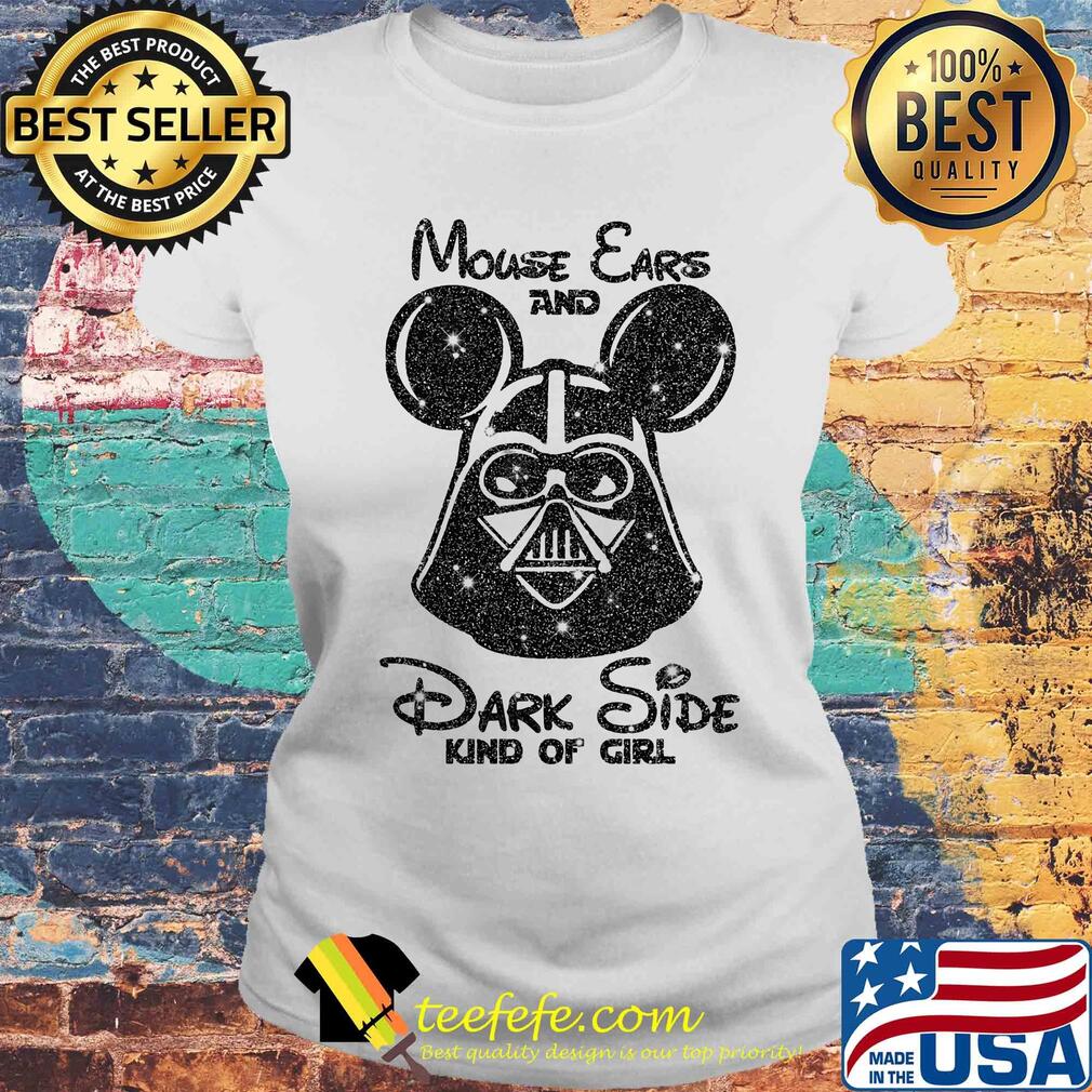 Mouse ears and dark side kindgirl diamond s Laides tee Mouse ears and dark side kindgirl diamond s Laides tee